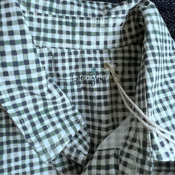 NWT Love and Grown Fall Gingham Boy Shirt Size 8 - Picture 2 of 5